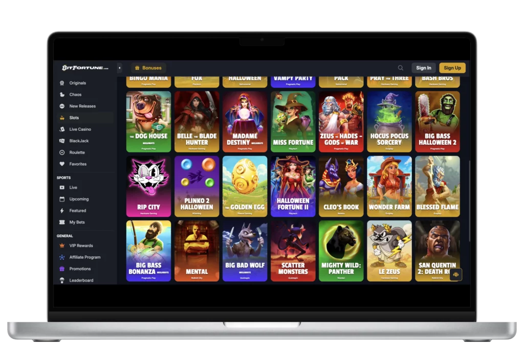 Slots at Bitfortune